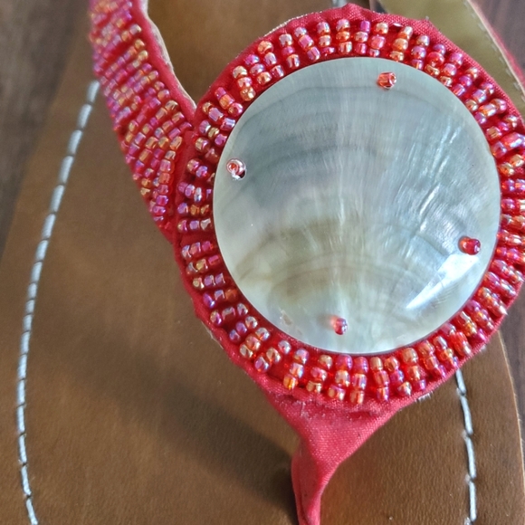 Bali beaded shell sandals - Picture 4 of 7